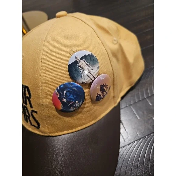 Disney Brown Star Wars 45th Anniversary Concept Series Cap Cotton Hat 3 Pin Back - Picture 12 of 12